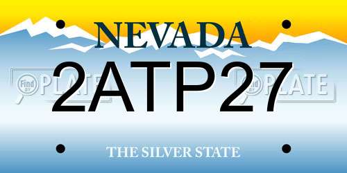 2ATP27 Nevada License Plate