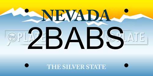 2BABS Nevada License Plate