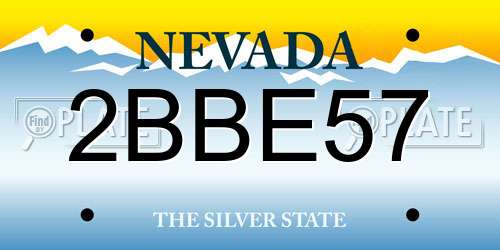 2BBE57 Nevada License Plate