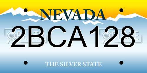 2BCA128 Nevada License Plate