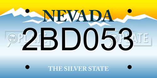 2BD053 Nevada License Plate