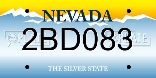 2BD083 Nevada License Plate