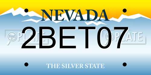 2BET07 Nevada License Plate