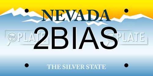 2BIAS Nevada License Plate