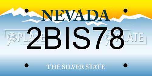 2BIS78 Nevada License Plate