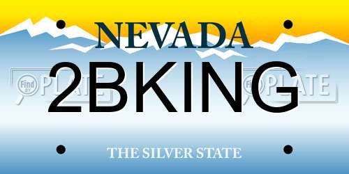 2BKING Nevada License Plate