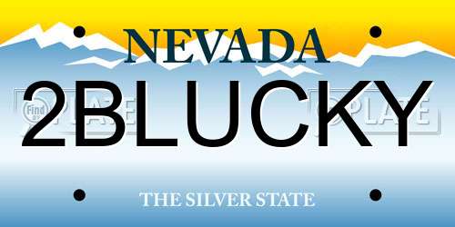 2BLUCKY Nevada License Plate
