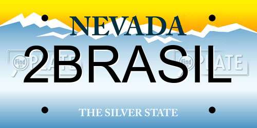 2BRASIL Nevada License Plate