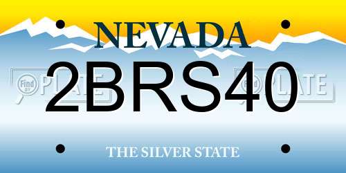 2BRS40 Nevada License Plate