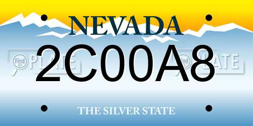 2C00A8 Nevada License Plate