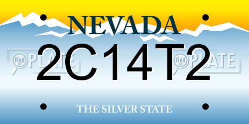 2C14T2 Nevada License Plate