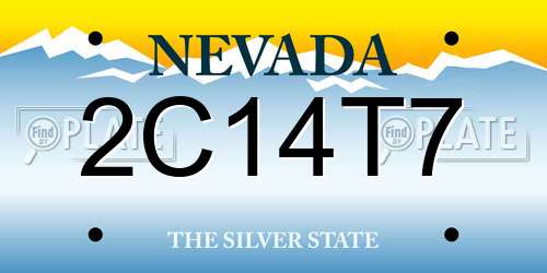 2C14T7 Nevada License Plate