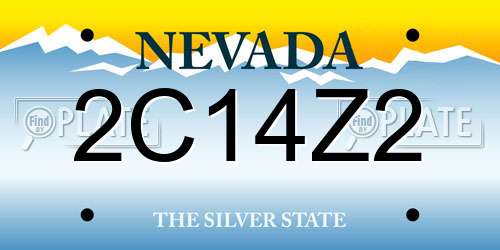 2C14Z2 Nevada License Plate