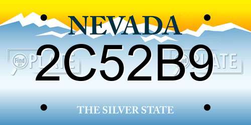 2C52B9 Nevada License Plate
