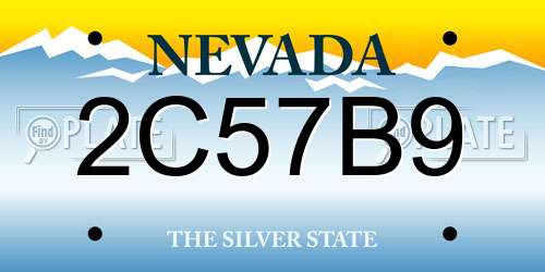 2C57B9 Nevada License Plate