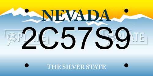 2C57S9 Nevada License Plate