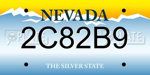 2C82B9 Nevada License Plate