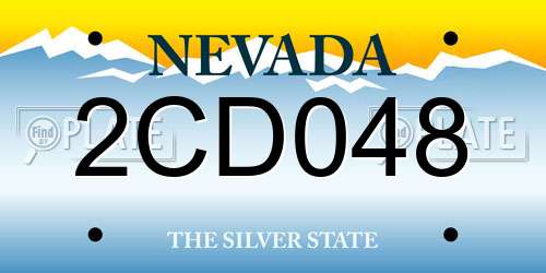 2CD048 Nevada License Plate