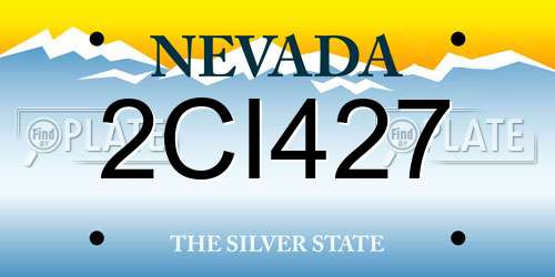 2CI427 Nevada License Plate