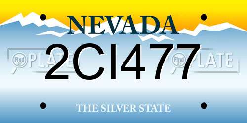 2CI477 Nevada License Plate