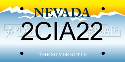 2CIA22 Nevada License Plate