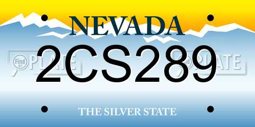 2CS289 Nevada License Plate