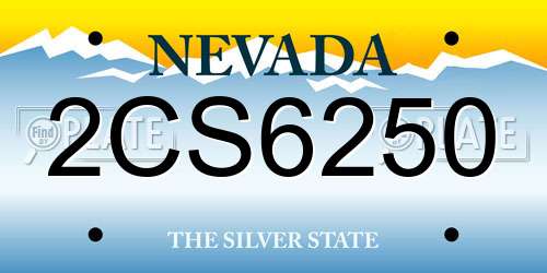 2CS6250 Nevada License Plate