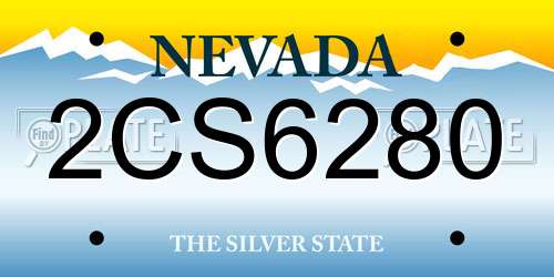 2CS6280 Nevada License Plate