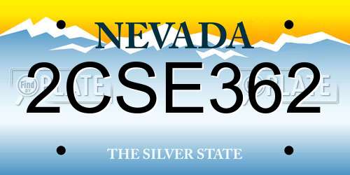 2CSE362 Nevada License Plate