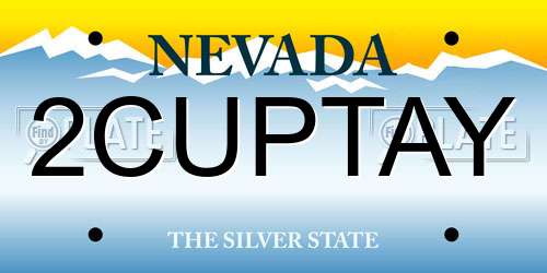 2CUPTAY Nevada License Plate