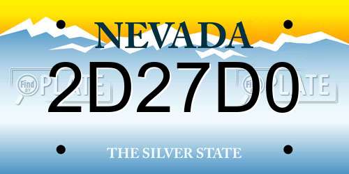 2D27D0 Nevada License Plate