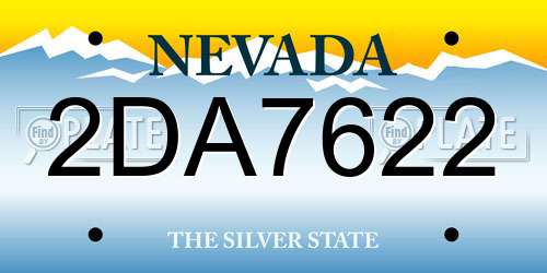 2DA7622 Nevada License Plate