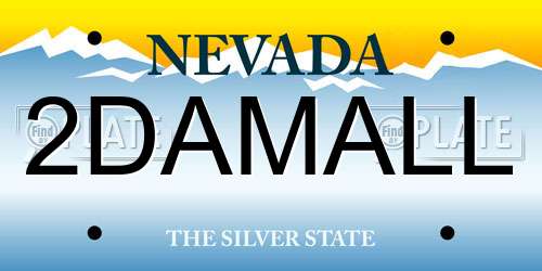 2DAMALL Nevada License Plate