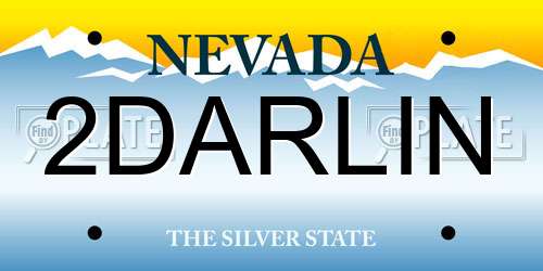 2DARLIN Nevada License Plate