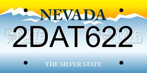 2DAT622 Nevada License Plate
