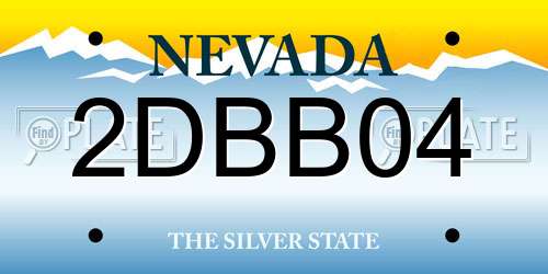 2DBB04 Nevada License Plate