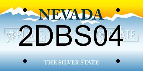 2DBS04 Nevada License Plate