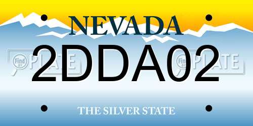 2DDA02 Nevada License Plate