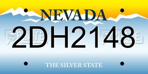 2DH2148 Nevada License Plate