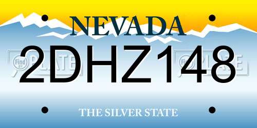 2DHZ148 Nevada License Plate