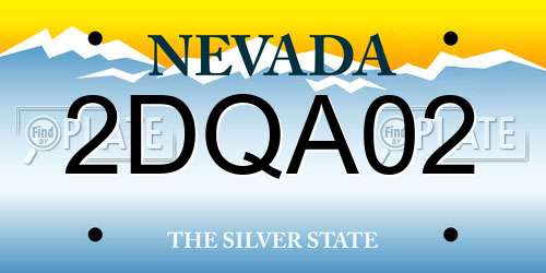 2DQA02 Nevada License Plate