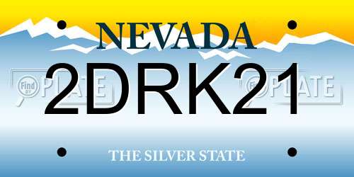 2DRK21 Nevada License Plate