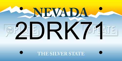 2DRK71 Nevada License Plate