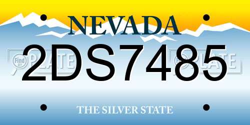 2DS7485 Nevada License Plate