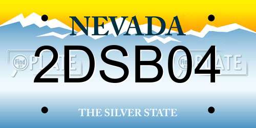 2DSB04 Nevada License Plate