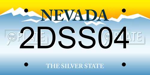 2DSS04 Nevada License Plate