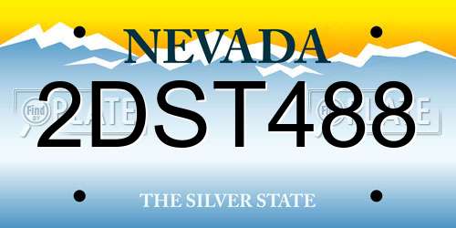 2DST488 Nevada License Plate