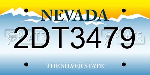 2DT3479 Nevada License Plate