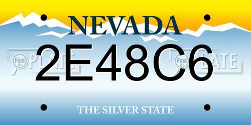 2E48C6 Nevada License Plate