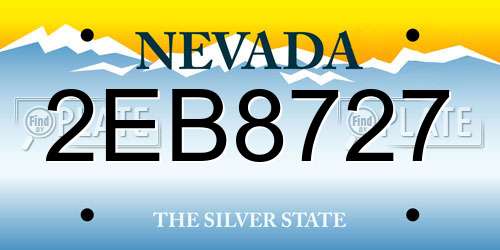 2EB8727 Nevada License Plate